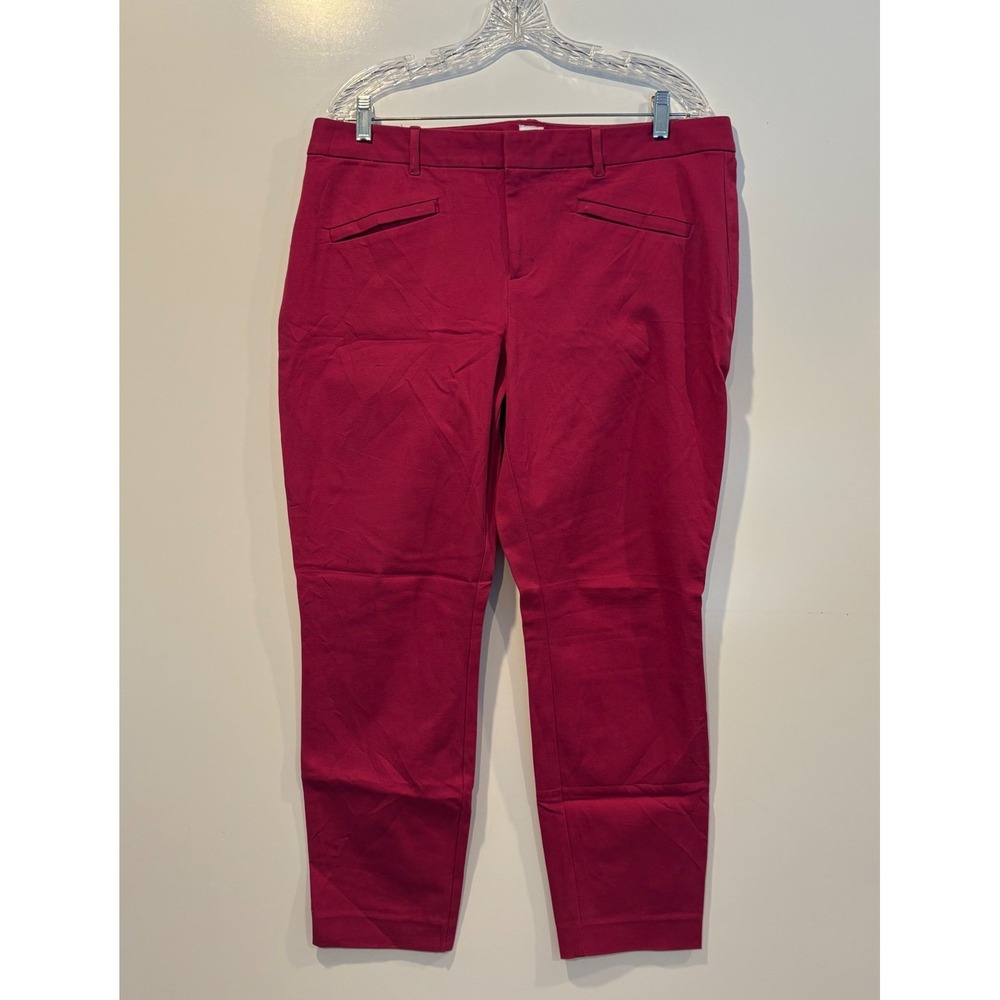 GAP Curvy‎ Signature Skinny Ankle Pants Fuchsia Womens Size 16